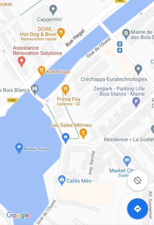 Bateau Peniche Lille - Euratechnologie Apartment Bagian luar foto